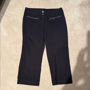 Alfani Black Capris with Gold Accents